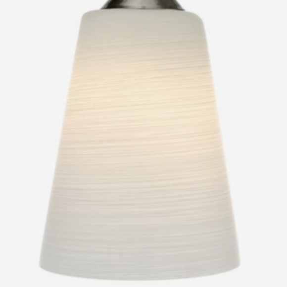 NIB Portfolio Polished Nickel Transitional Cone Mini Pendant Light - Picture 6 of 7